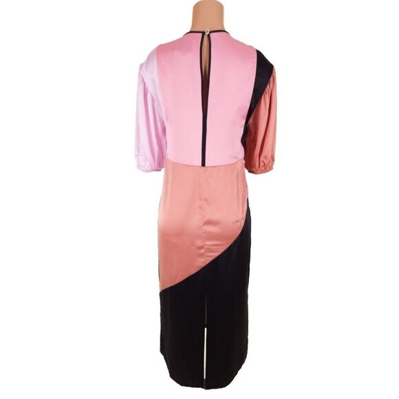 Kate Spade New York Silk Colorblock Midi Dress Size 0 Multicolor $450 - Picture 6 of 9